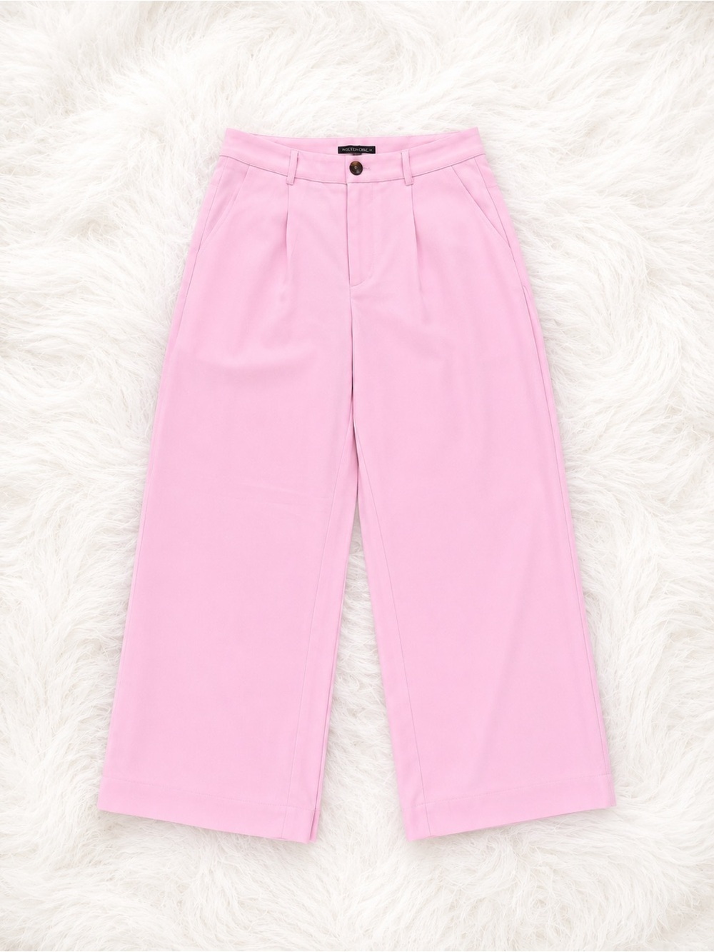 Cotton Candy LA Pink Wide Leg Trousers Medium Barbiecore High Rise Office Chic